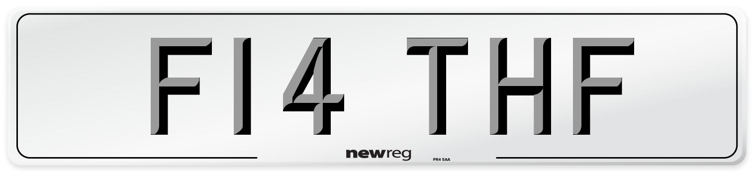 F14 THF Number Plate from New Reg